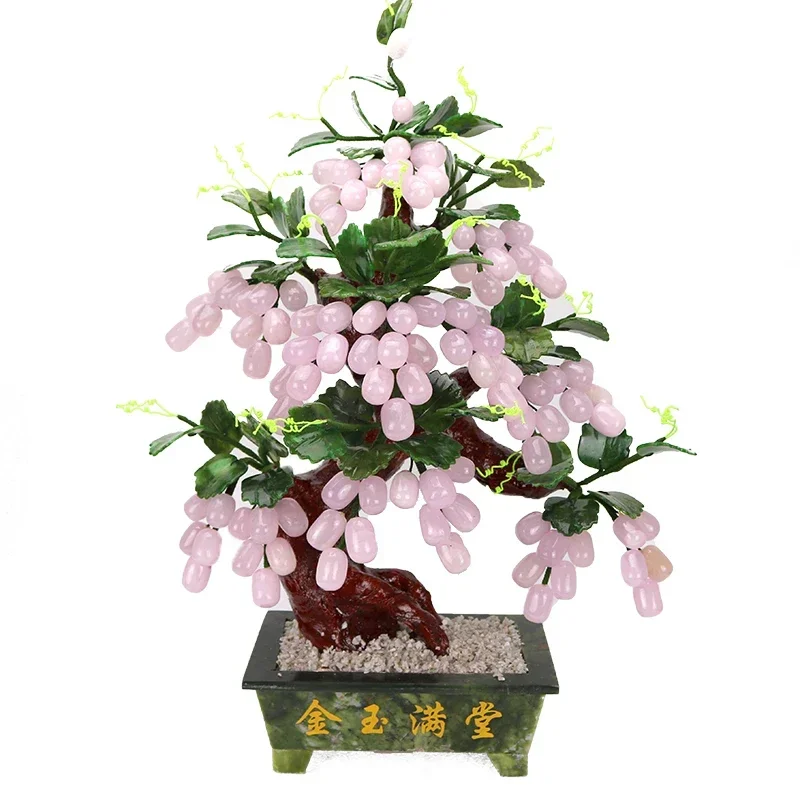 Art Craft New Year - Ornamento in pietra albero d'uva Zhaocai