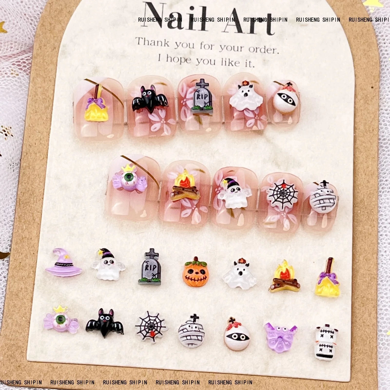 Art Craft Hat - 50 pz resina Mini colorato Halloween
