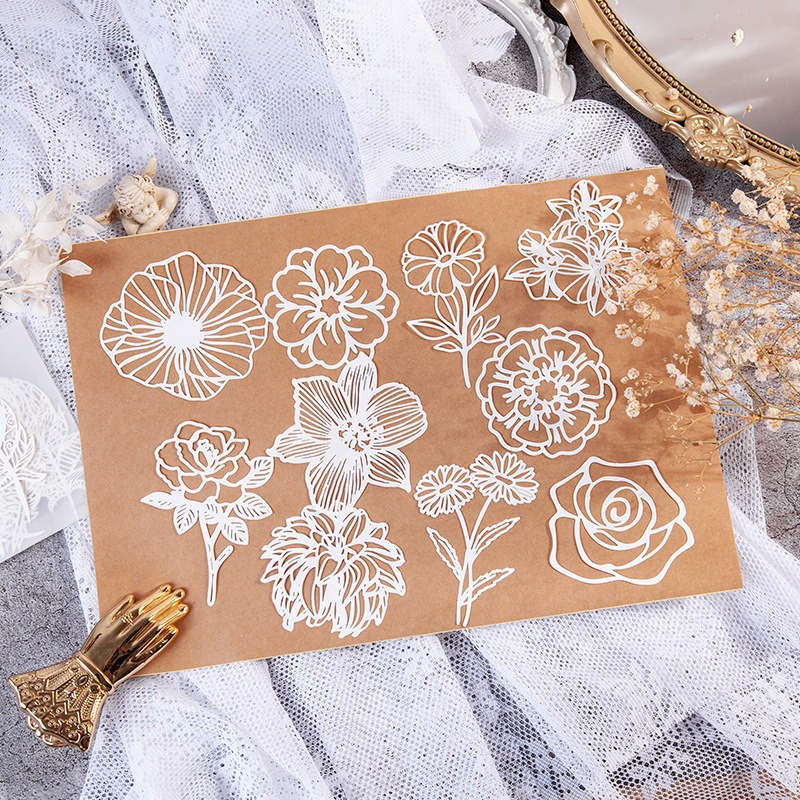 Art Craft Hobbies - Carta di pizzo bianco estetica vintage