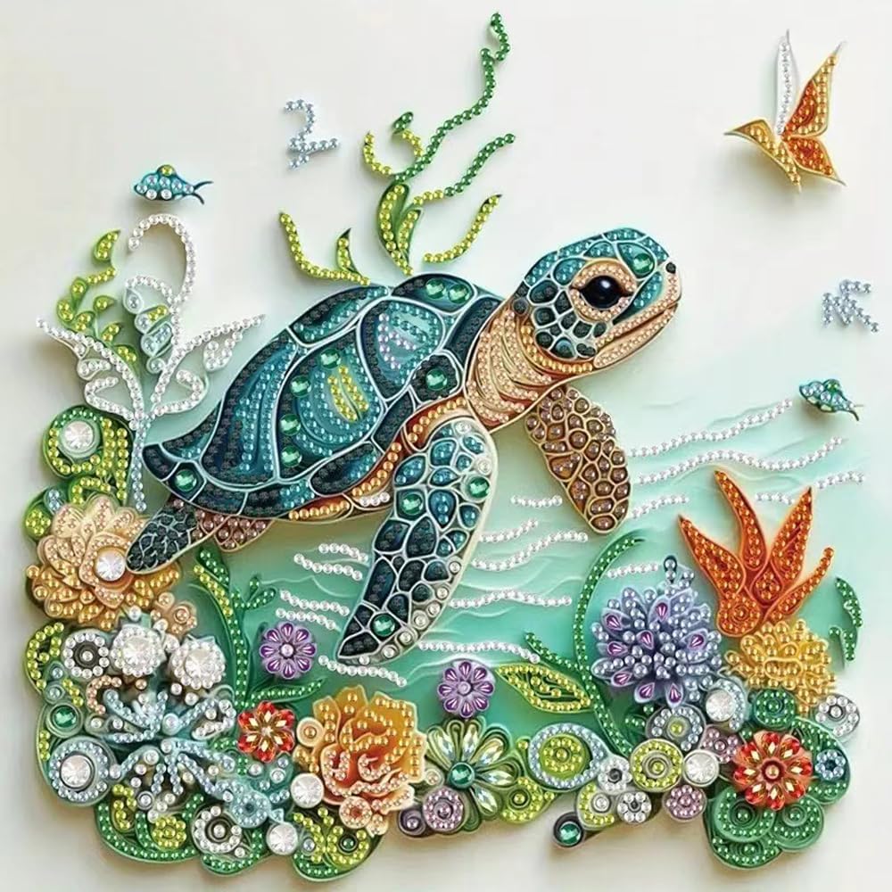 Art Craft Animals - Kit di Pittura Diamantata con Tartaruga