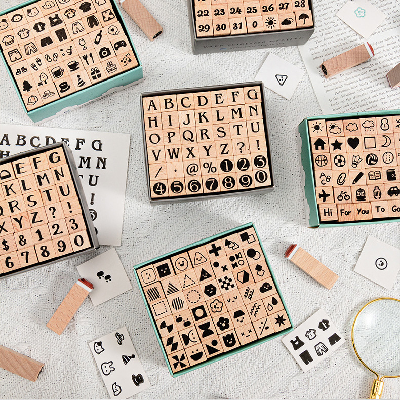 Rubber Stamp Blank - Set di Timbri in Gomma con