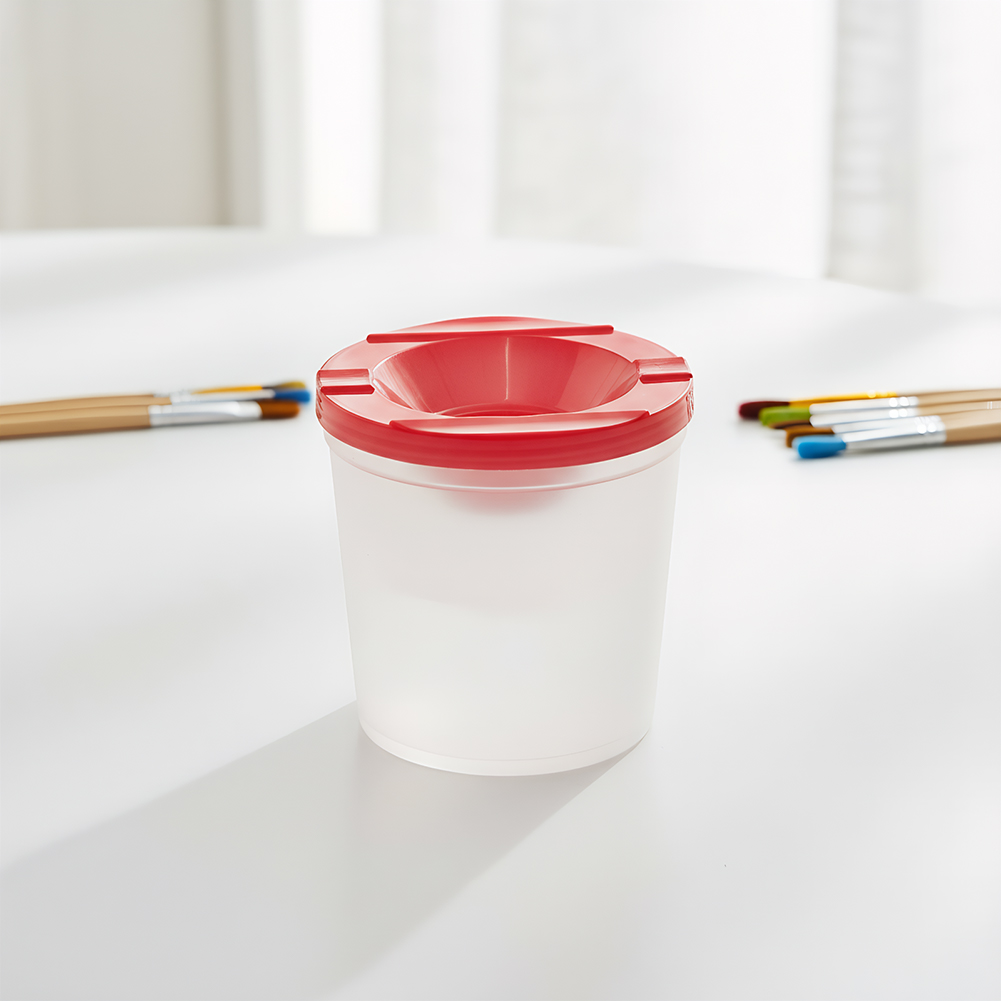 Art Craft Cup - Tazza per pittura con coperchi colorati,