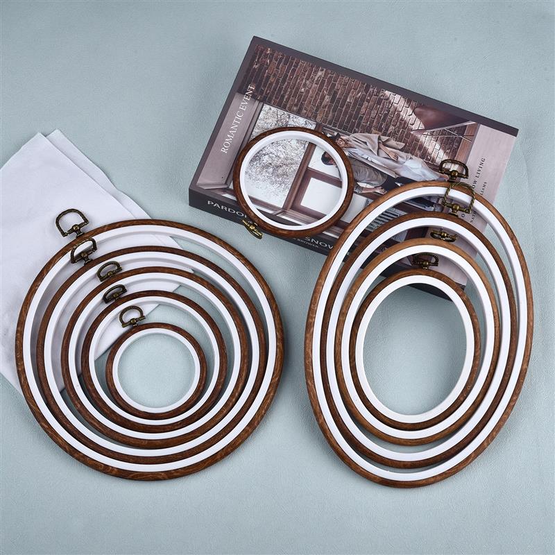 Embroidery Hoop Kit - Set di Telai Rotondi e Ovali