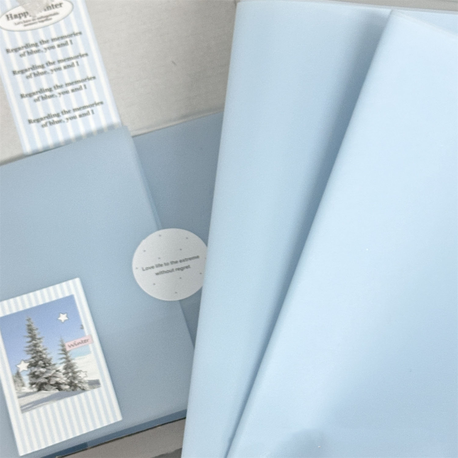 Art Craft New Year - 5 fogli/confezione carta velina bianca blu