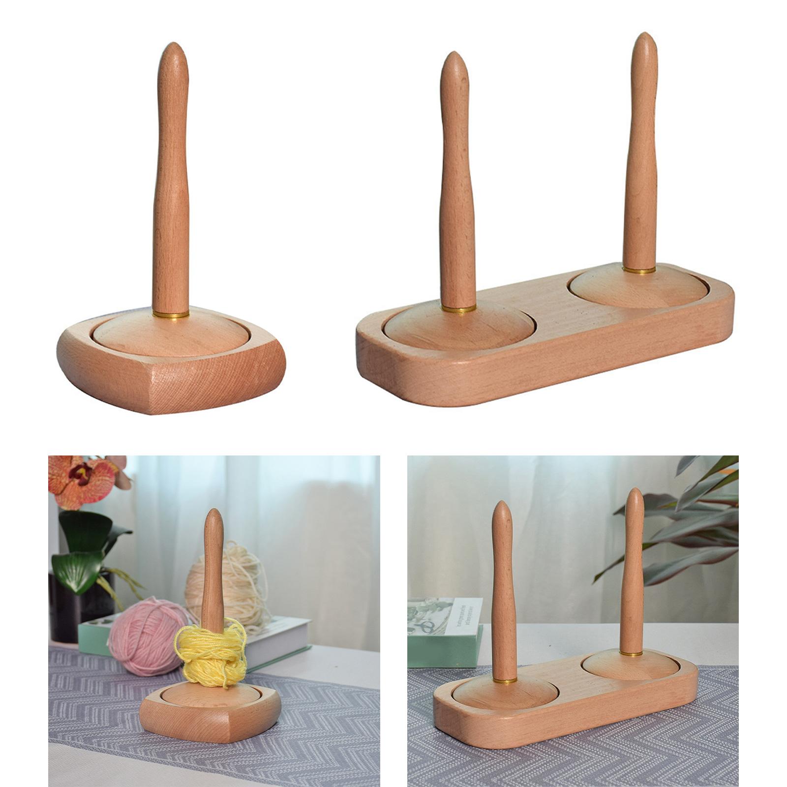 Art Craft Yarn - Porta Filato in Legno, Dispenser Girevole