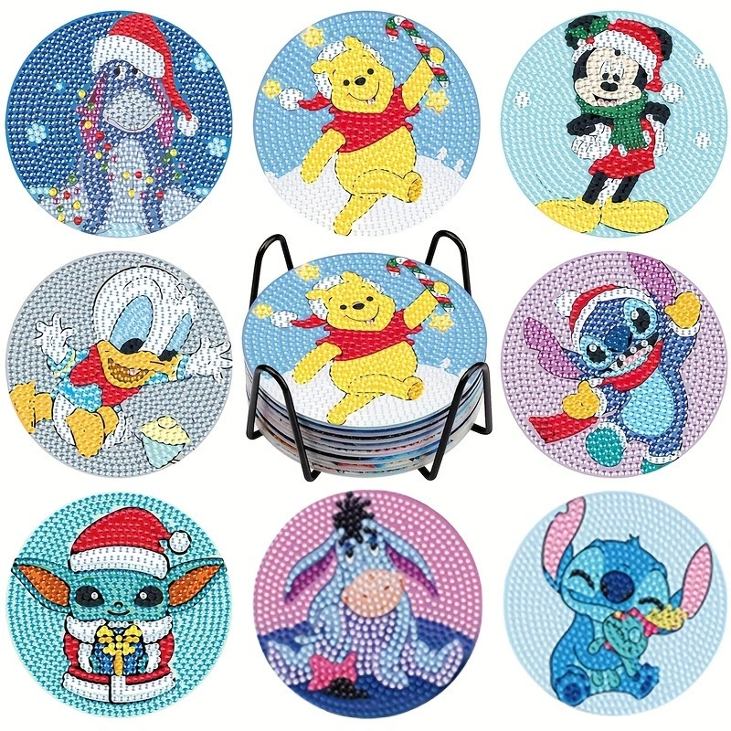 Art Craft Disney - Sottobicchiere Rotondo in Diamante Fai-da-Te Disney