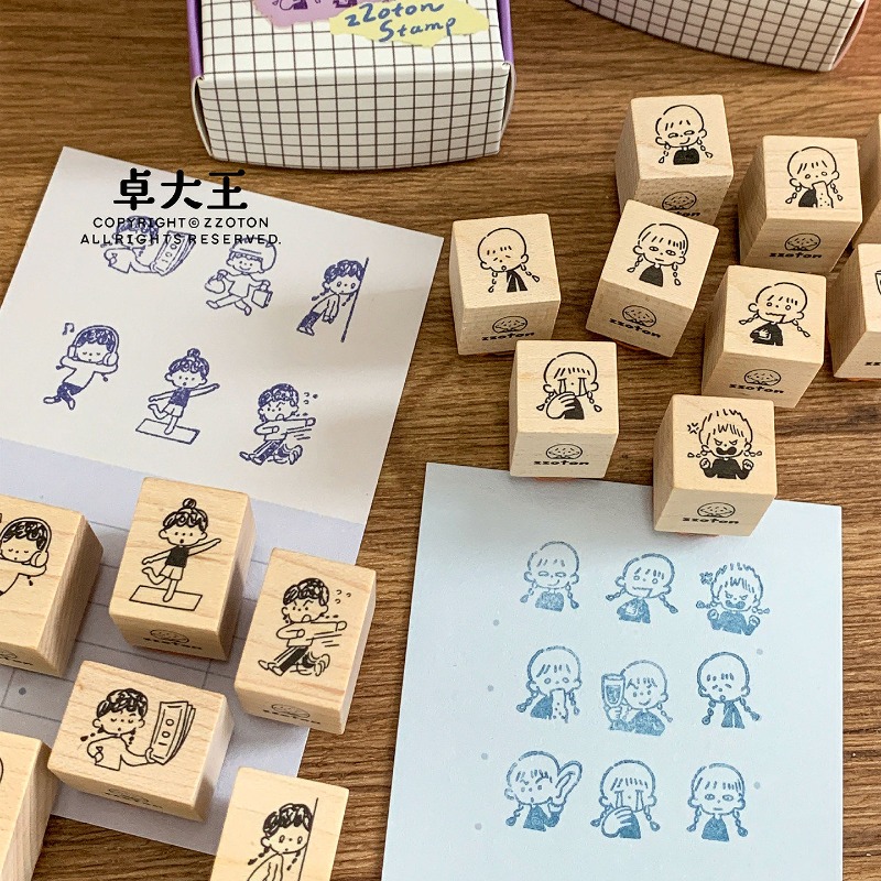 Rubber Stamp Blank - Timbro in legno A Zhuo Enjoy