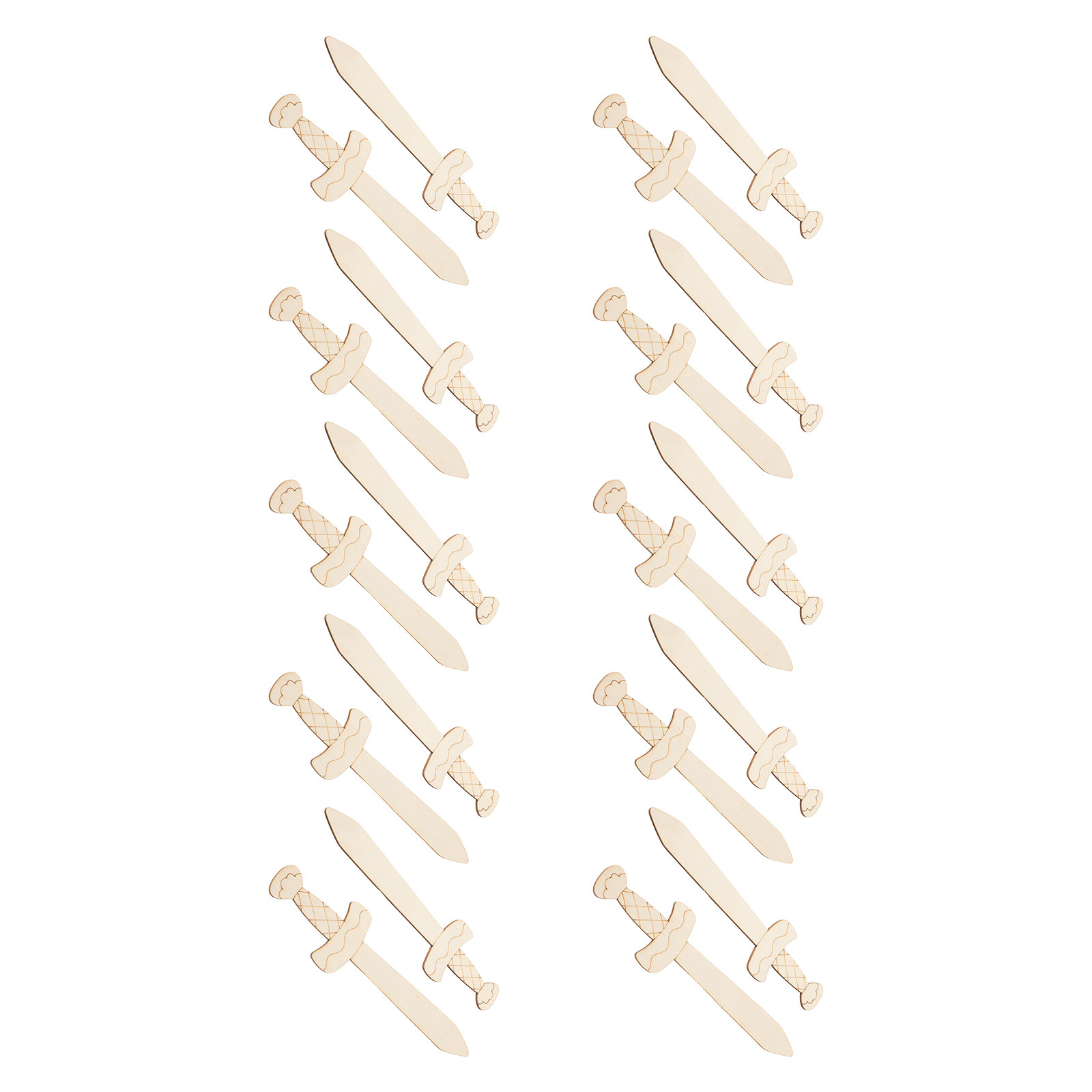 Art Craft For Kids - 20 Spade di Legno per Decorare,