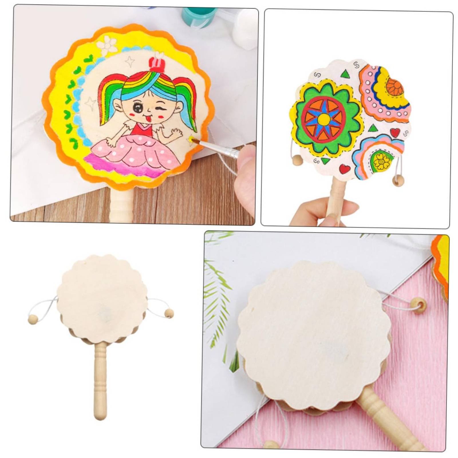 Art Craft Workshop - Tamburo Sonaglio in Legno Fai-da-te con