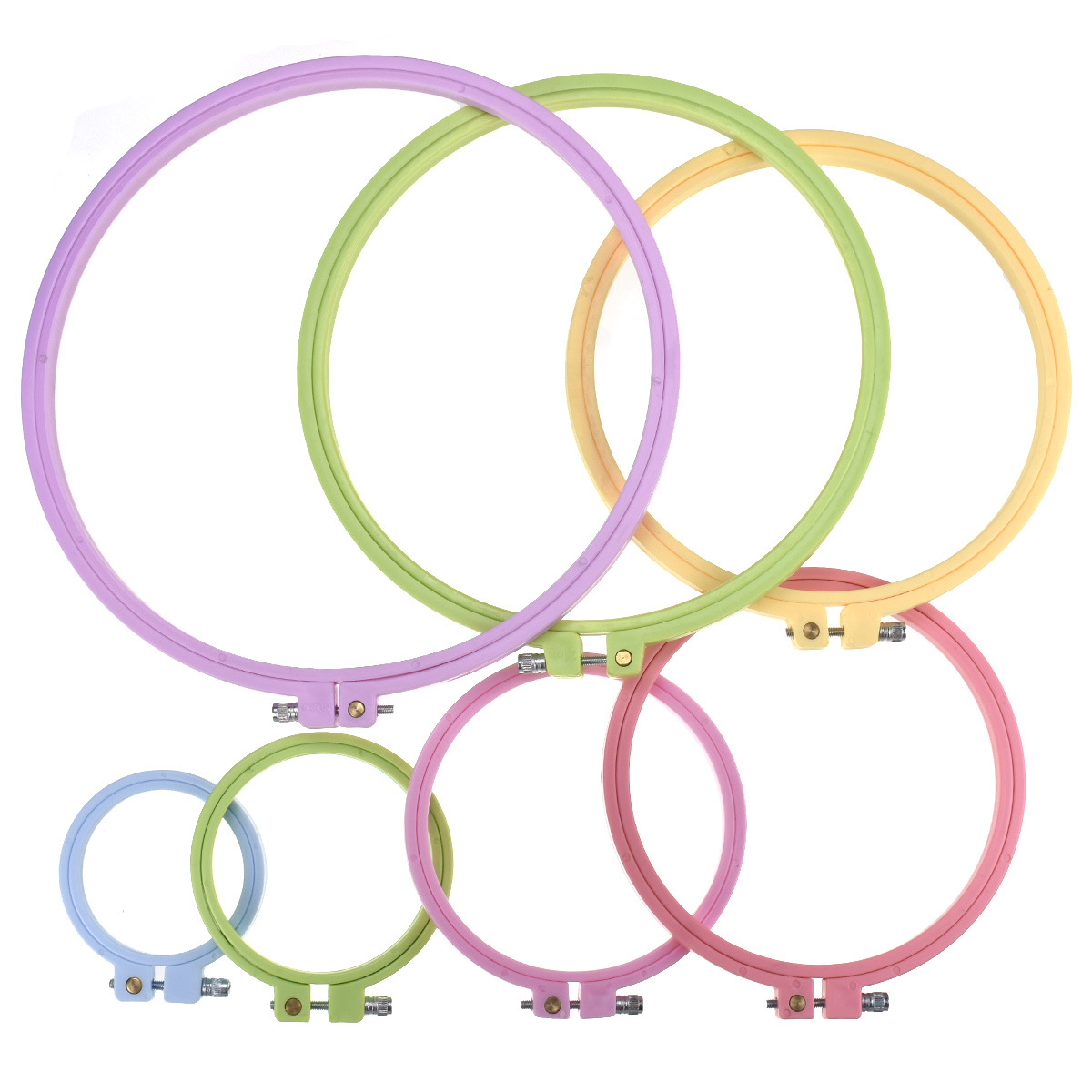 Embroidery Hoop Kit - Telai Rotondi per Ricamo a Punto