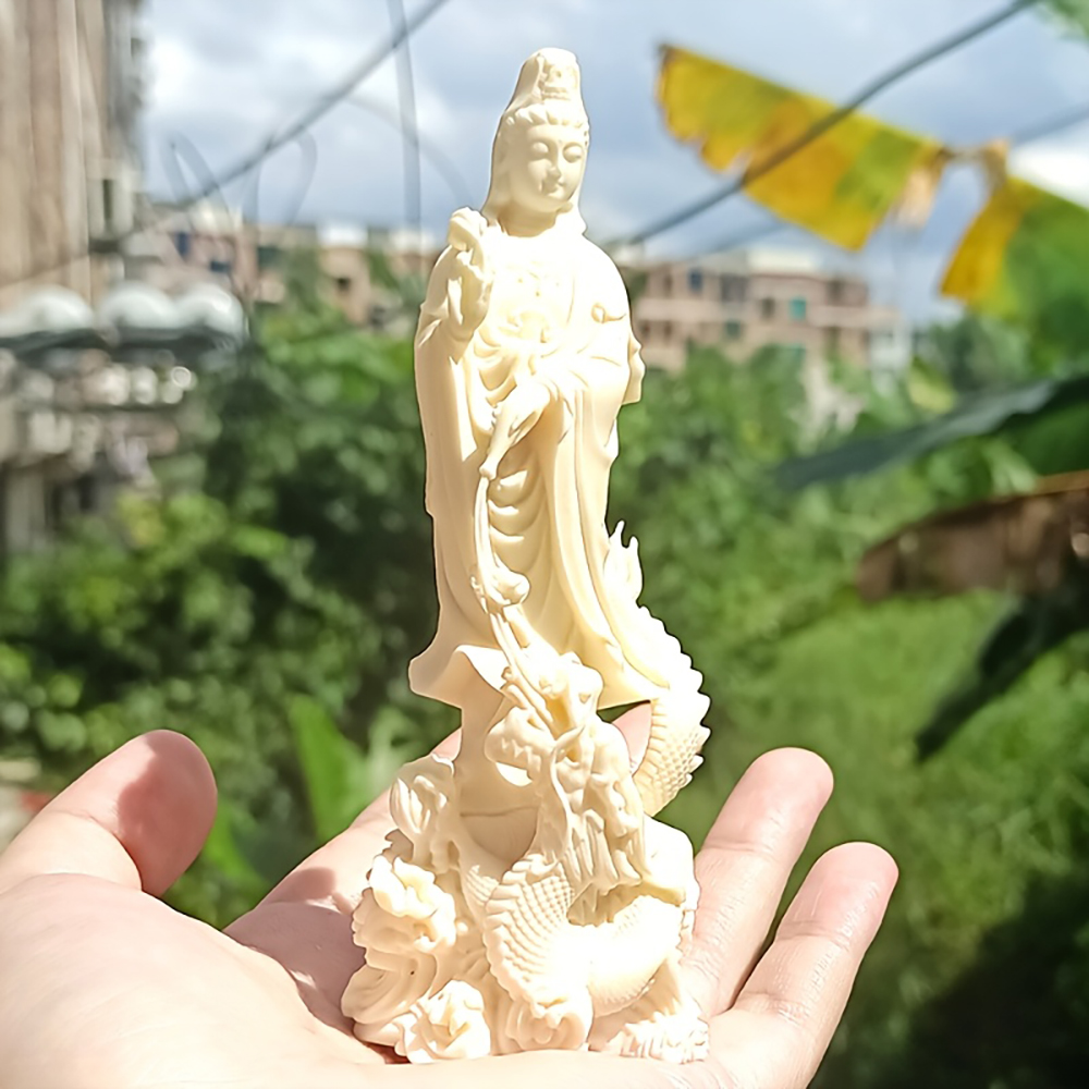 Art Craft New Year - Statua di Buddha Guanyin in Resina,