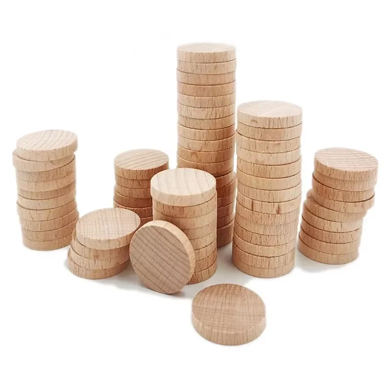 Art Craft Website - Disco per monete rotonde in legno