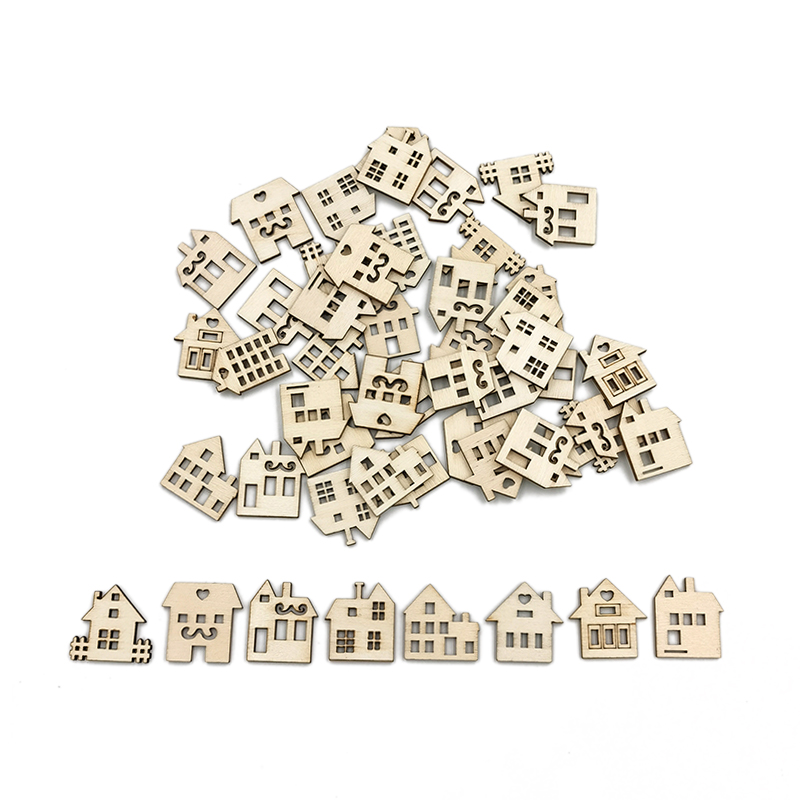 Art Craft For Preschoolers - 50 fette di legno non verniciate