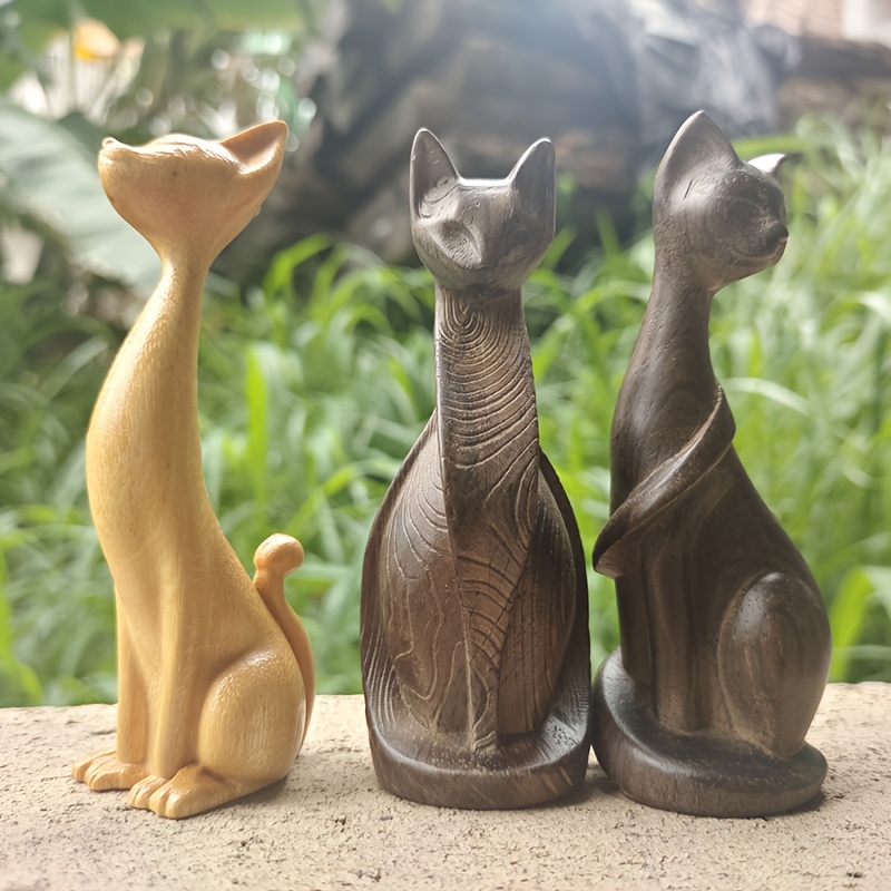 Statua di Gatto in Legno, Orna - Art Craft New Year recensione e prezzo
