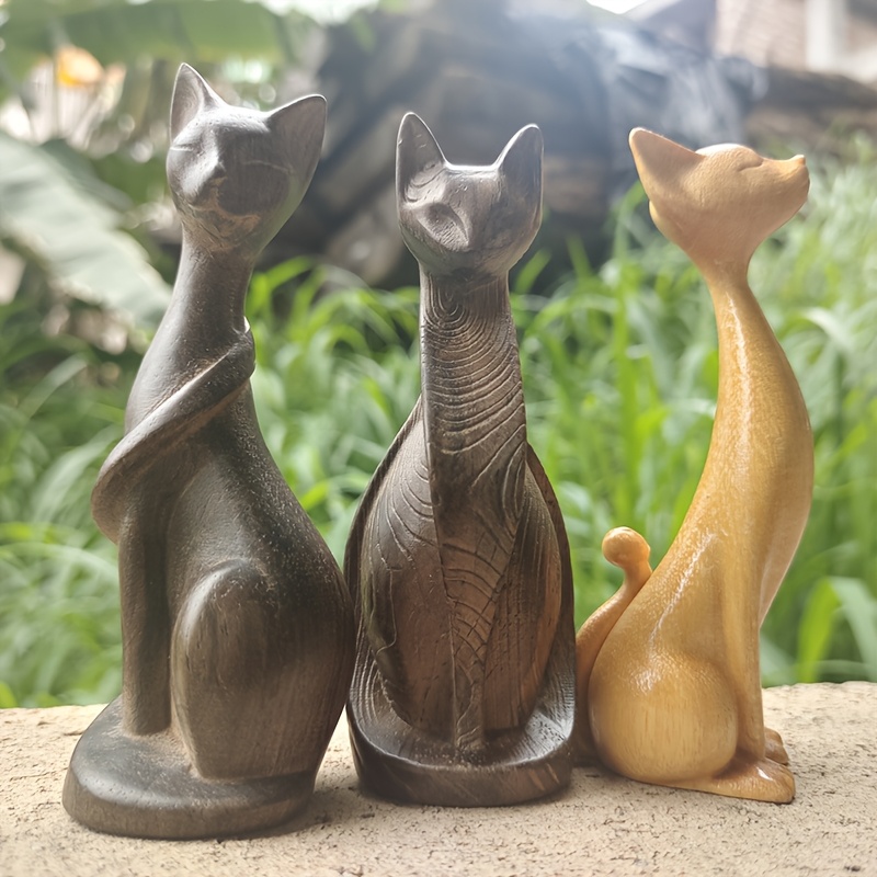 Statua di Gatto in Legno, Orna - Art Craft New Year recensione e prezzo