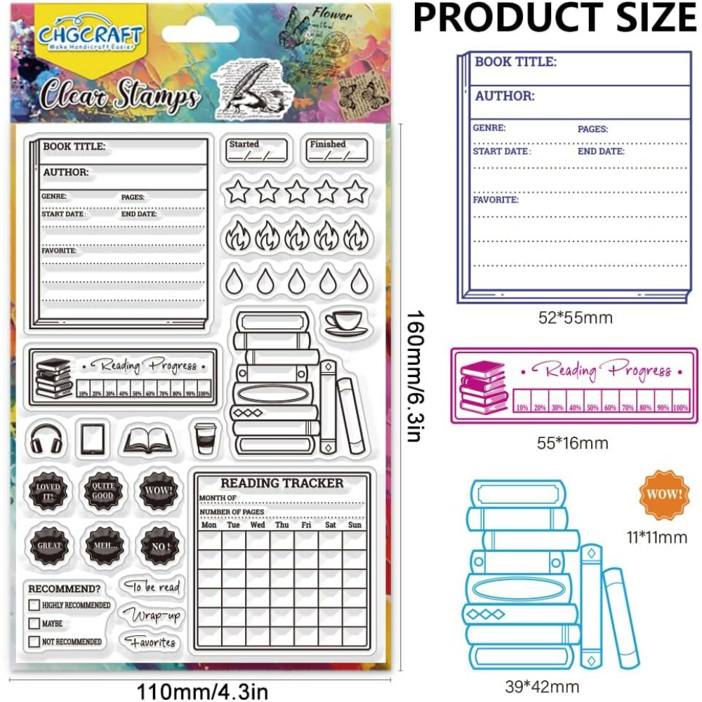 Diario di lettura Timbri trasp - Rubber Stamp Blank recensione e prezzo