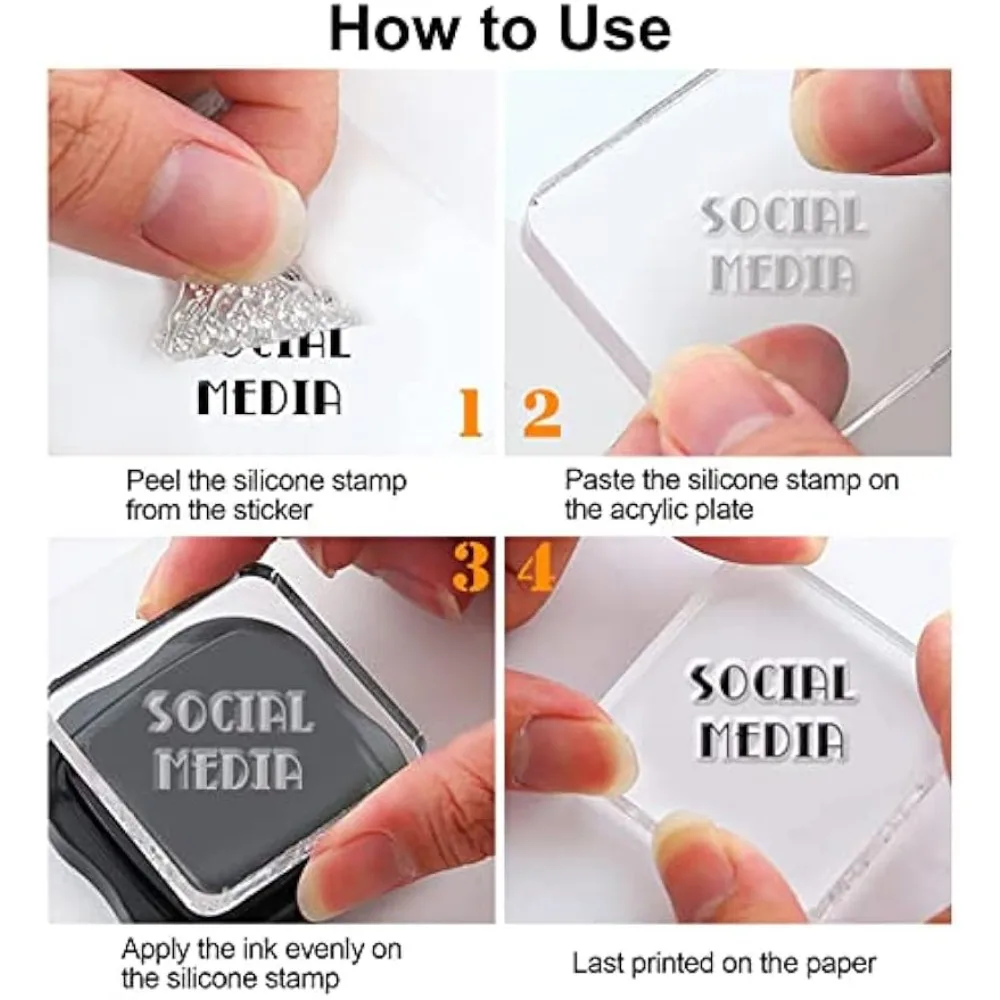 Tema dei Social Media timbri t - Rubber Stamp Blank recensione e prezzo