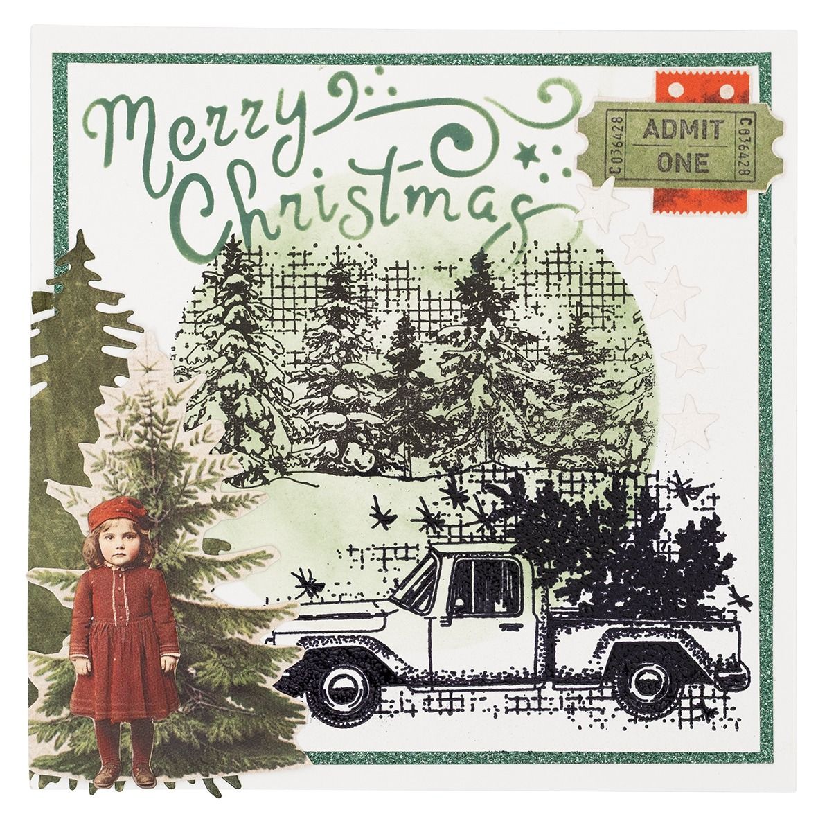 Sfondo stellato Inverno Babbo  - Rubber Stamp Blank recensione e prezzo