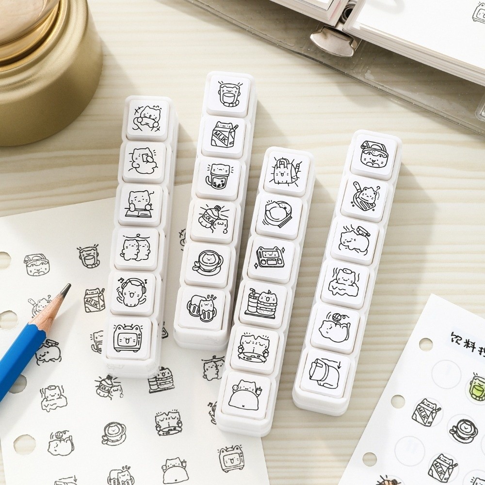 Set di 6 Timbri con Design di  - Rubber Stamp Blank recensione e prezzo