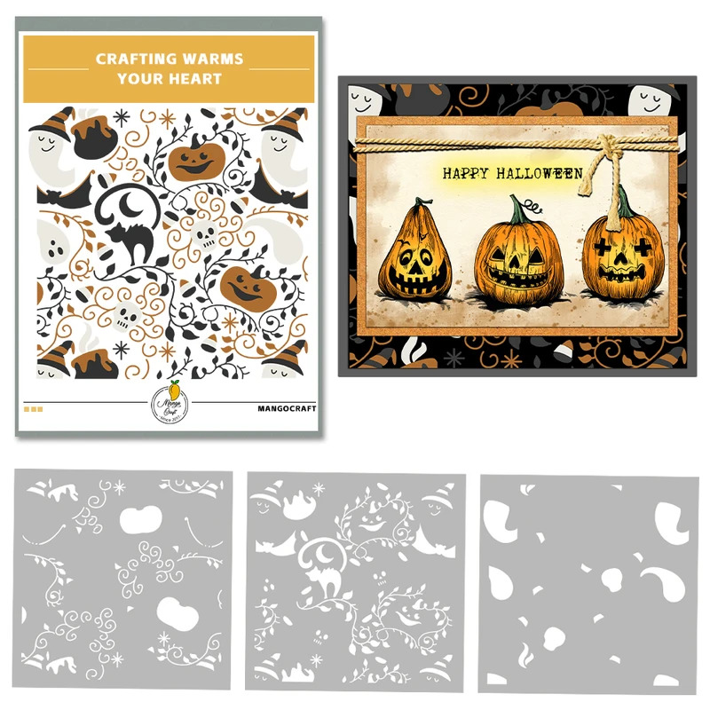 3 pezzi di stencil in plastica - Rubber Stamp Blank recensione e prezzo