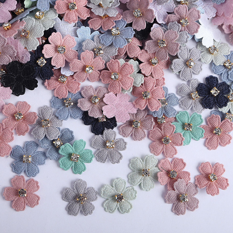 100Pcs 22mm fiore in tessuto c - Art Craft Hat recensione e prezzo
