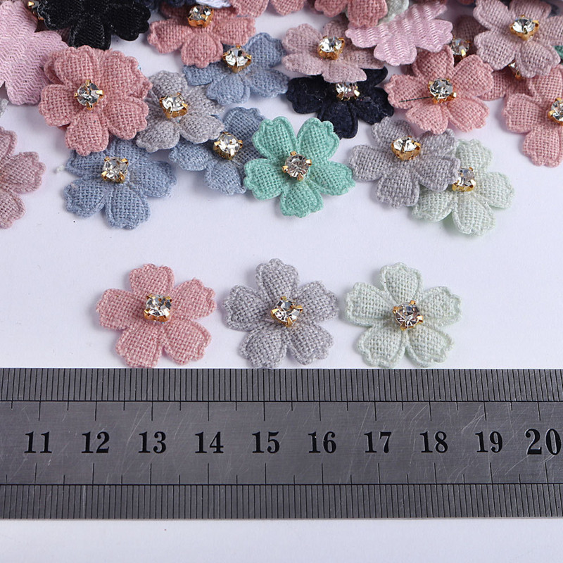 100Pcs 22mm fiore in tessuto c - Art Craft Hat recensione e prezzo