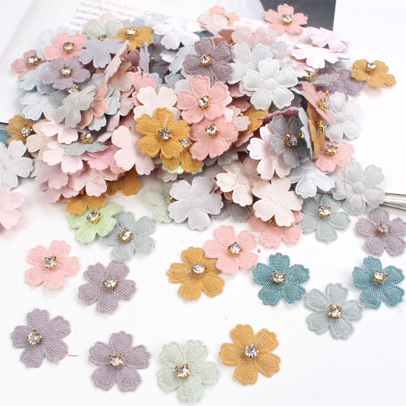 100Pcs 22mm fiore in tessuto c - Art Craft Hat recensione e prezzo